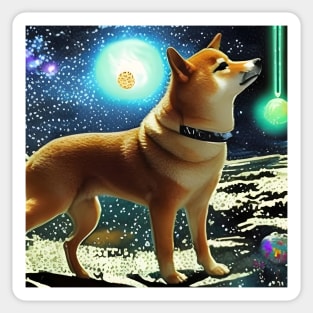 Shiba Inu in Space Sticker